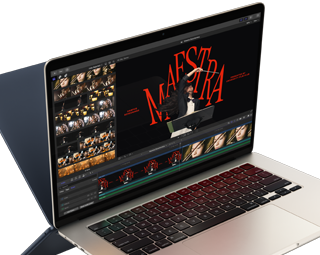 Edição de um vídeo no MacBook Air para demonstrar os recursos do chip M4